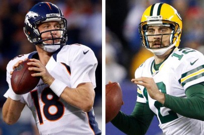 Aaron Rodgers and Peyton Manning