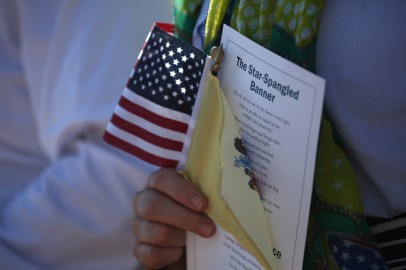 Immigrants Become American Citizens In Naturalization Ceremony At Liberty State Park