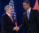 U.S. President Barack Obama Meets With President Raul Castro Of Cuba