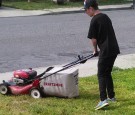 Cody Mitschelin Mowing the Lawn to Impress a Girl