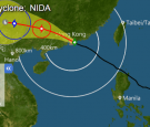 Tropical Cyclone NIDA 2016 Aims for Hong Kong