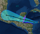 Coastal Watches/Warnings and 5-Day Track Forecast Cone