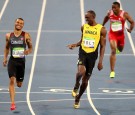 Usain Bolt and Andre de Grasse in 200m Semifinal in Rio 2016