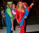 LOS ANGELES, CA - OCTOBER 22: (L-R) Nick Cannon, Monroe Cannon, Mariah Carey, and Moroccan Cannon attend Mariah Carey's Halloween Party on October 22, 2016 in Los Angeles, California.