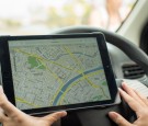 oogle map on ipad and smart phone in car