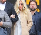 Kesha seen leaving the court house with her family after losing her case on February 19, 2016 in New York, New York.