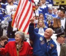 US Senator and Astronut John Glenn gives a thumbs