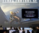 Gamers play the video game 'Final Fantasy XV' developed and published by Square Enix during the 'Paris Games Week' on October 28, 2016 in Paris, France.