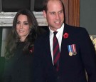 Britain's Catherine, Duchess of Cambridge (L) and Britain's Prince William, Duke of Cambridge (R) arrive at the Royal Albert Hall for the annual Royal Festival of Remembrance in central London.