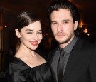 Actors Emilia Clarke and Kit Harington attend the after party for HBO's 'Game of Thrones' Season 5 at San Francisco City Hall on March 23, 2015 in San Francisco, California.