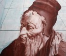 Nostradamus wall painting in Salon-de-Provence, Salon-De-Provence, France