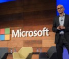 Microsoft CEO Satya Nadella addresses shareholders during the 2016 Microsoft Annual Shareholders Meeting at the Meydenbauer Center November 30, 2016, 2016 in Bellevue, Washington.