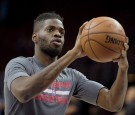 Nerlens Noel #4 of the Philadelphia 76ers warms up prior to the game against the New Orleans Pelicans at Wells Fargo Center on December 20, 2016 in Philadelphia, Pennsylvania