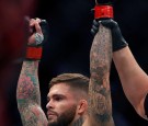 Cody Garbrandt celebrates his first-round TKO win over Takeya Mizugaki 