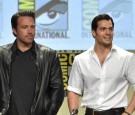 Actors Ben Affleck (L) and Henry Cavill attend the Warner Bros. Pictures panel and presentation during Comic-Con International 2014 at San Diego Convention Center on July 26, 2014 in San Diego, Ca.