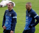 Soccer, France, Karim Benzema, Franck Ribery