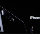 Apple CEO Tim Cook announces the new Apple iPhone 7 during a launch event on September 7, 2016 in San Francisco, California. 