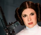 A wax figure of the actress Carrie Fisher as the Star Wars character Leia Organa is displayed on the occasion of Madame Tussauds Berlin Presents New Star Wars Wax Figures at Madame Tussauds.