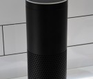 The Amazon Echo is displayed at the Vivint booth at CES 2016 at the Sands Expo and Convention Center on January 7, 2016 in Las Vegas, Nevada.