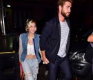 Miley Cyrus and Liam Hemsworth arrive to Catch on September 15, 2016 in New York City. 