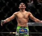 Tony Ferguson celebrates after defeating Abel Trujillo