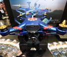 The Ghost Nighthawk quadcopter drone is displayed at the Thunder Tiger Group booth at CES 2016 at the Las Vegas Convention Center on January 7, 2016 in Las Vegas, Nevada.