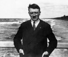 German dictator Adolf Hitler (1889 - 1945) on board a ferry in the Baltic Sea. 