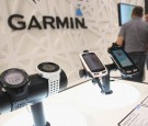 GPS devices designed for golfers lie on display at the Garmin stand at the 2014 IFA home electronics and appliances trade fair on September 5, 2014 in Berlin, Germany. 