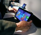 Technology writers try-out the new line-up of second generation Surface tablets on September 23, 2013 in New York City.