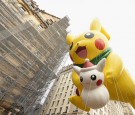 The Pikachu from Pokemon balloon floats through the 90th Annual Macy's Thanksgiving Day Parade on November 24, 2016 in New York City. 