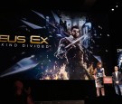 Executive Narrative Director at Eidos Montreal, Mary DeMarle introduces 'Deus Ex Mankind Divided' during the Square Enix press conference at the JW MARRIOTT.