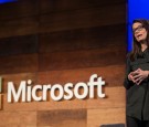 Microsoft Executive Vice President and CFO Amy Hood addresses shareholders during the 2016 Microsoft Annual Shareholders Meeting.