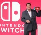 In this photo provided by Nintendo of America, Nintendo of America President and COO Reggie Fils-Aime debuts the groundbreaking Nintendo Switch at a press event in New York on Jan. 13, 2017.