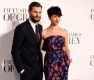 Jamie Dornan and Amelia Warner attend the UK Premiere of 'Fifty Shades Of Grey' at Odeon Leicester Square on February 12, 2015 in London, England.