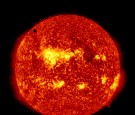 The SDO satellite captures a ultra-high definition image of the Transit of Venus across the face of the sun at on June 5, 2012 from space. 