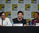 Actors Silas Weir Mitchell, David Giuntoli and Russell Hornsby attend the 'Grimm' season five panel during Comic-Con International 2015 at the San Diego Convention Center on July 11, 2015 in San Diego, California.