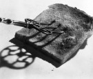 16th June 1954: A toasting fork and a piece of toast.