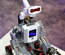 LAS VEGAS, NV - JANUARY 05: An Abilix Krypton 7 humanoid robot is displayed at CES 2017 at the Sands Expo and Convention Center on January 5, 2017 in Las Vegas, Nevada. The educational robot features 1,001 components and has four levels of software to hel