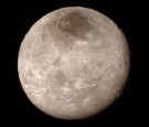 Pluto's largest moon Charon is shown from a distance of 289,000 miles (466,000 kilometers) from the Long Range Reconnaissance Imager (LORRI) aboard NASA's New Horizons spacecraft, taken July 13, 2015.