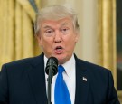 WASHINGTON, DC - FEBRUARY 1: (AFP OUT) U.S. President Donald Trump speaks before Rex Tillerson was sworn in as 69th secretary of state in the Oval Office of the White House on February 1, 2017