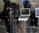 An iPhone, MacBook Air and iPad 2 are displayed at an Apple Store on January 24, 2012 in San Francisco, California. Apple will report first quarter earnings today after the closing bell.