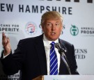 Donald Trump speaks at the Freedom Summit at The Executive Court Banquet Facility April 12, 2014 in Manchester, New Hampshire. 