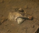 RICHMOND, CA - SEPTEMBER 19: A discarded microphone and plastic bag are seen submerged in Cerrito Creek September 19, 2008 in Richmond, California. San Francisco Bay Area environmental group 'Save the Bay' has released a report on the Bay Area's dirtiest 