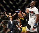 Anderson Silva of Brazil reacts after his win by unanimous decision against Derek Brunson of United States in their middleweight bout during UFC 208 at the Barclays Center on February 11, 2017.