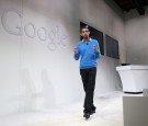 Sundar Pichai, Google's senior vice president in charge of Android and Chrome, speaks during a special event at Dogpatch Studios on July 24, 2013 in San Francisco, California