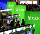 Gamers play video games in the Microsoft Corp. Xbox booth during the annual E3 2016 gaming conference at the Los Angeles Convention Center on June 14, 2016 in Los Angeles, California. 