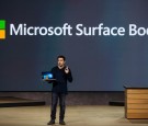 Microsoft Corporate Vice President Panos Panay introduces a new laptop titled the Microsoft Surface Book at a media event for new Microsoft products on October 6, 2015 in New York City.
