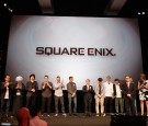 The Square Enix team of speakers pose together following the Square Enix press conference at the JW Marriott on June 16, 2015 in Los Angeles, California. 