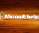 The Microsoft Surface logo is seen during the launch of the Microsoft Surface Pro 4 tablet in the Indian capital New Delhi on January 7, 2016. 