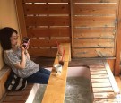 Cafe with a footbath in Tokyo